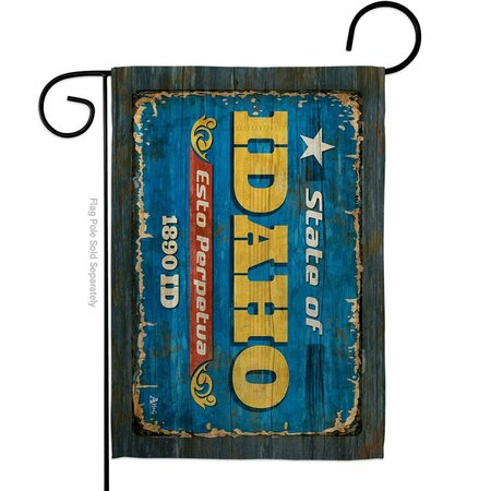 GUARDERIA 13 x 18.5 in. Idaho Vintage American State Garden Flag with Double-Sided Horizontal GU4075027